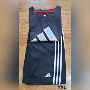 Adidas Black Pants with White Stripes